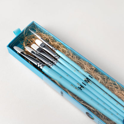 Kit De Pincéis Azul Himi Para Guache 5 Unidades