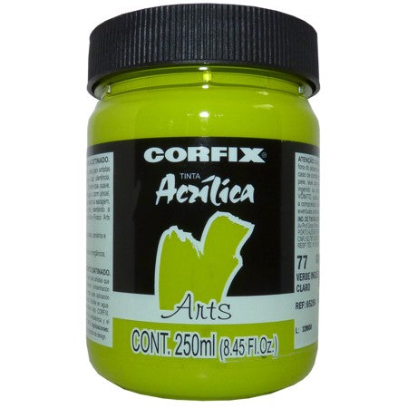 Tinta Acrílica Fosca Corfix Arts 250ml  77 Verde Inglês Claro G1