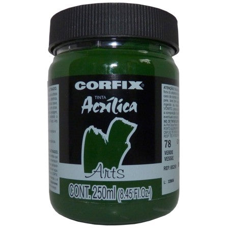 Tinta Acrílica Fosca Corfix Arts 250ml  78 Verde Vessie G1