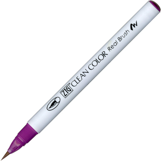Caneta Pincel Kuretake Zig Clean Color Real Brush Purple 082