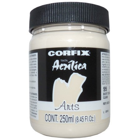 Tinta Acrílica Fosca Corfix Arts 250ml  99 Buff Titânio Claro G1