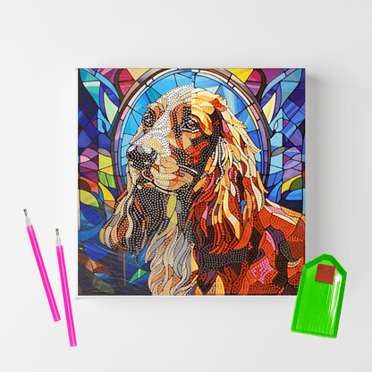Conjunto Pintura Diamante Sinoart 30X30cm  Cocker