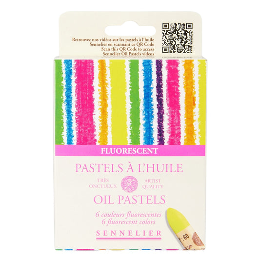 Pastel Oleoso Sennelier 06 Cores Fluorescents
