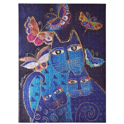 Quebra-Cabeça Paperblanks 500 Peças Blue Cats & Butterflies
