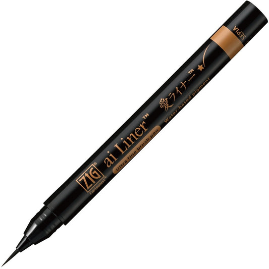 Caneta Pincel Ultra Fina Ai Liner Kuretake Sépia