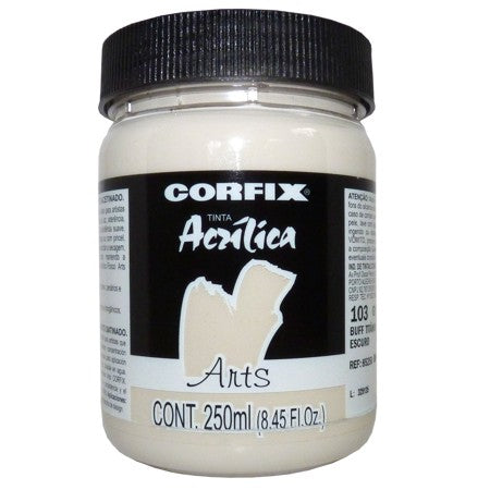 Tinta Acrílica Fosca Corfix Arts 250ml 103 Buff Titânio Escuro G