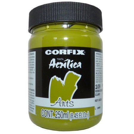 Tinta Acrílica Fosca Corfix Arts 250ml 109 Verde Oliva Claro G1