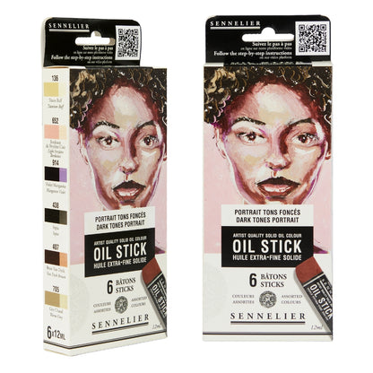 Bastão de Tinta Óleo Sennelier Extra Fine 06 Cores Dark Tones