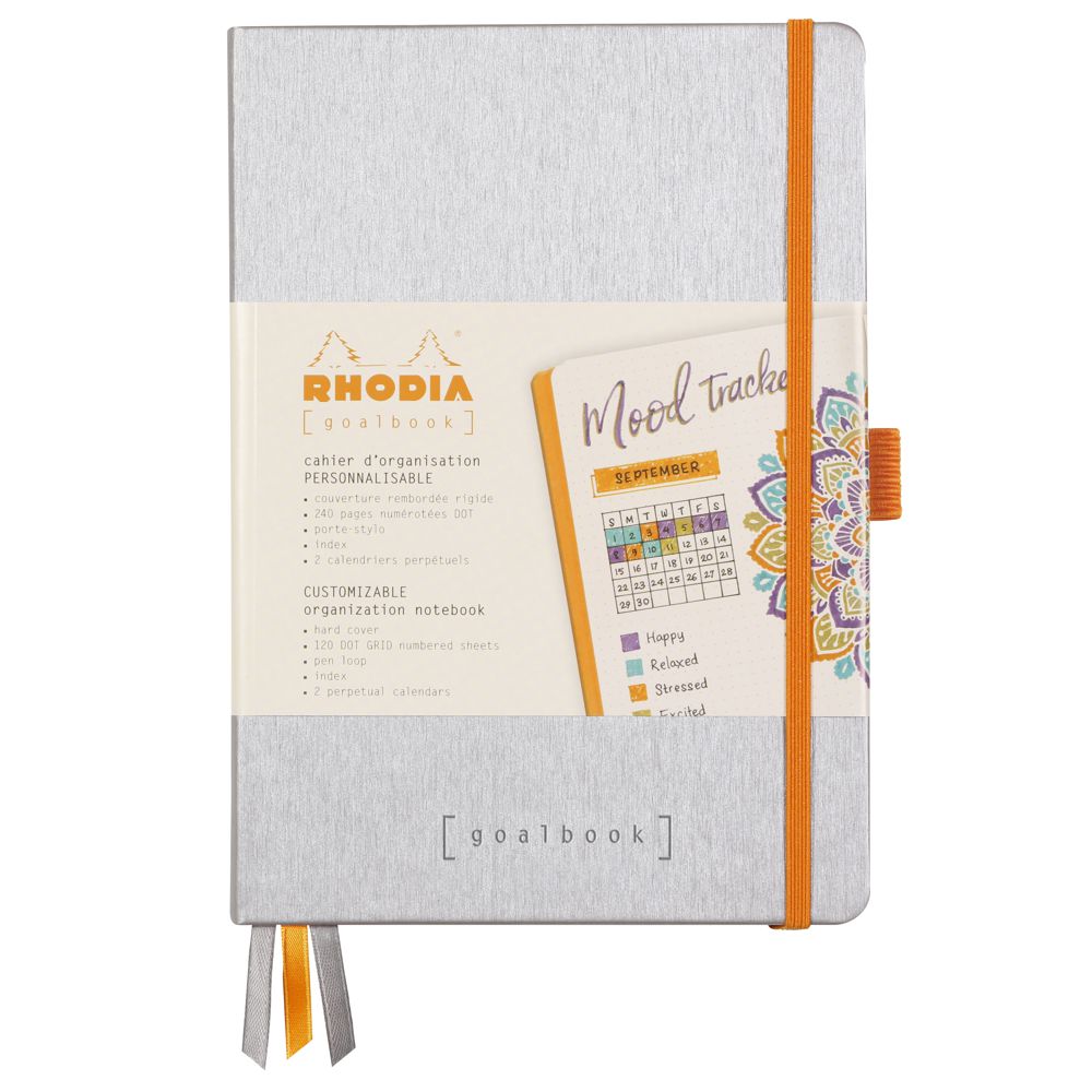 Caderno Goalbook Rhodia A5 Capa Dura Silver