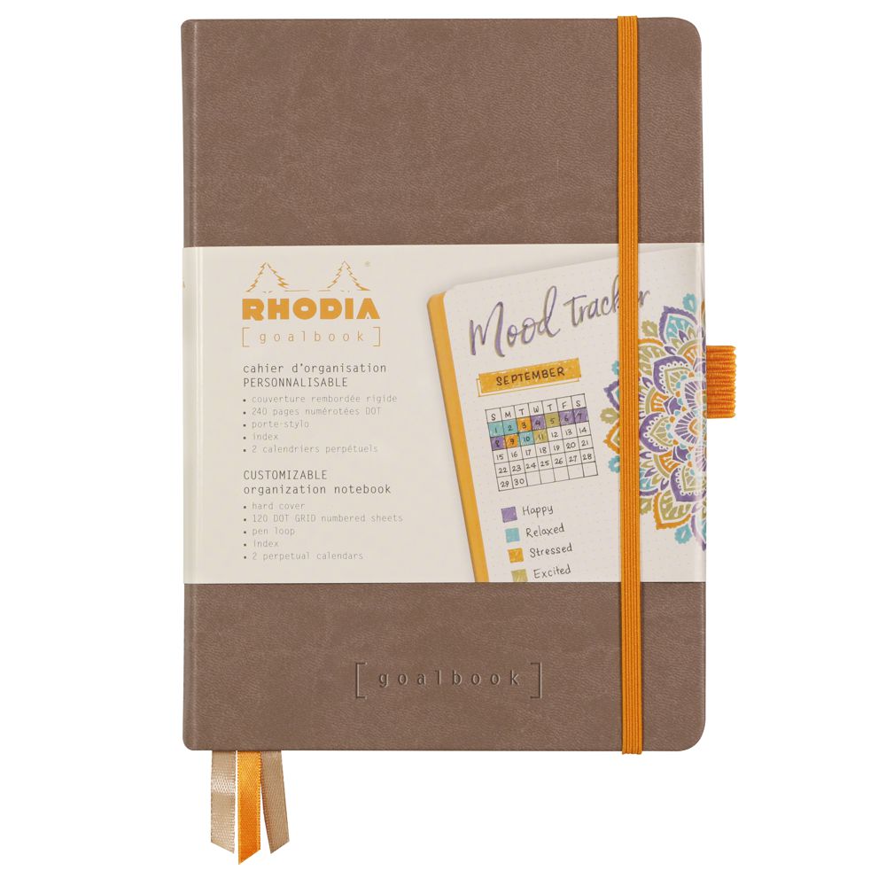 Caderno Goalbook Rhodia A5 Capa Dura Taupe