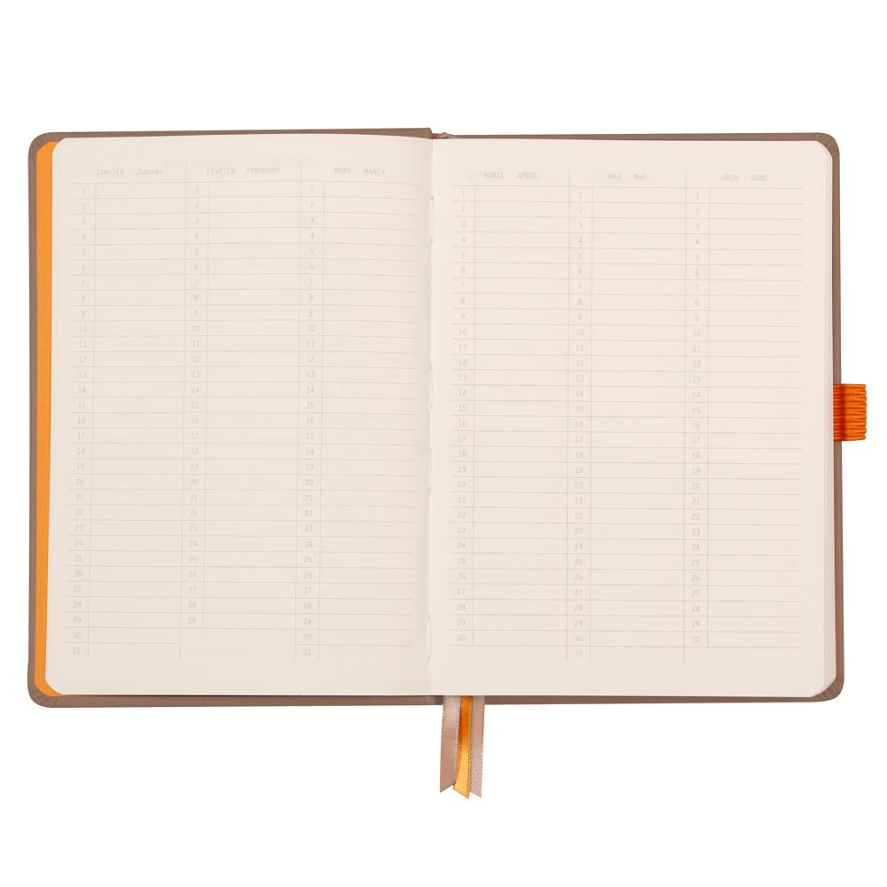 Caderno Goalbook Rhodia A5 Capa Dura Taupe