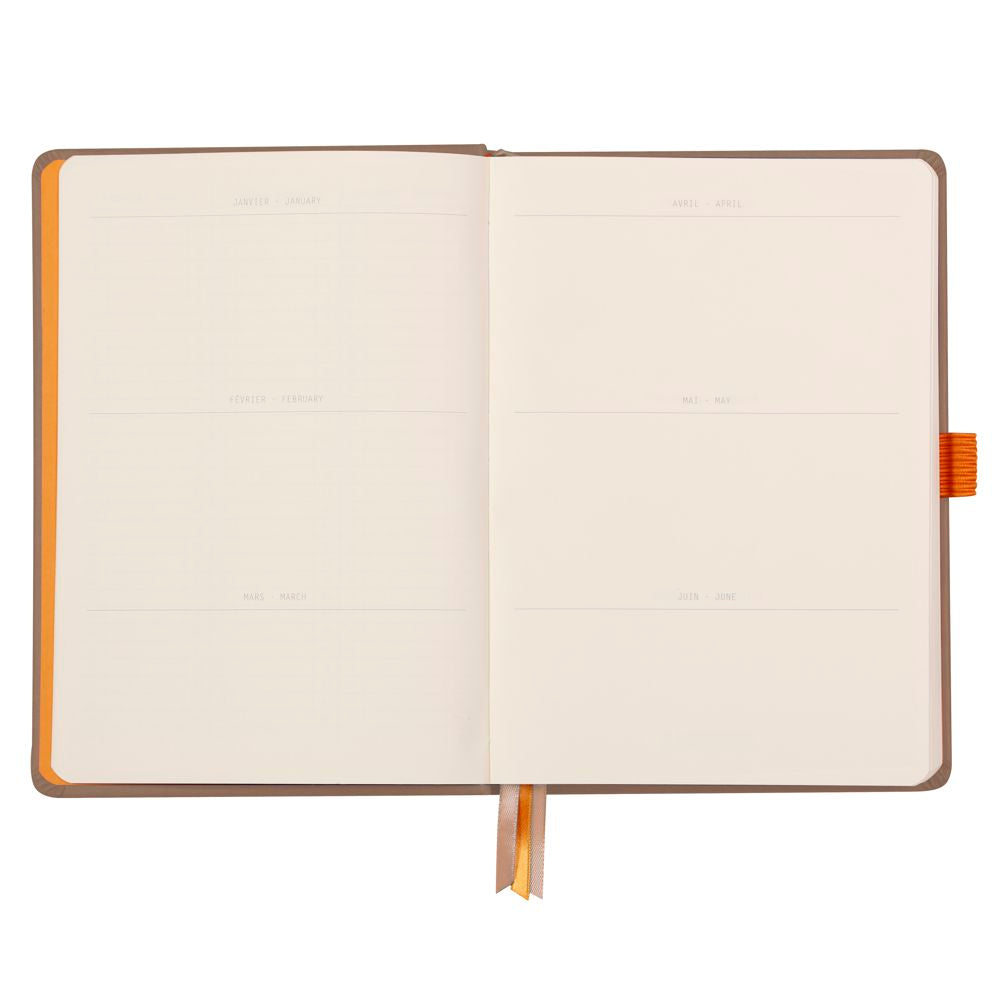 Caderno Goalbook Rhodia A5 Capa Dura Taupe