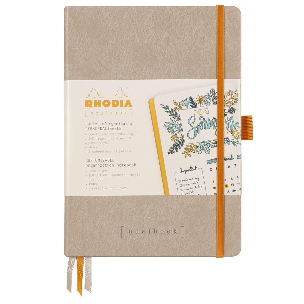 Caderno Goalbook Rhodia A5 Capa Dura Beige