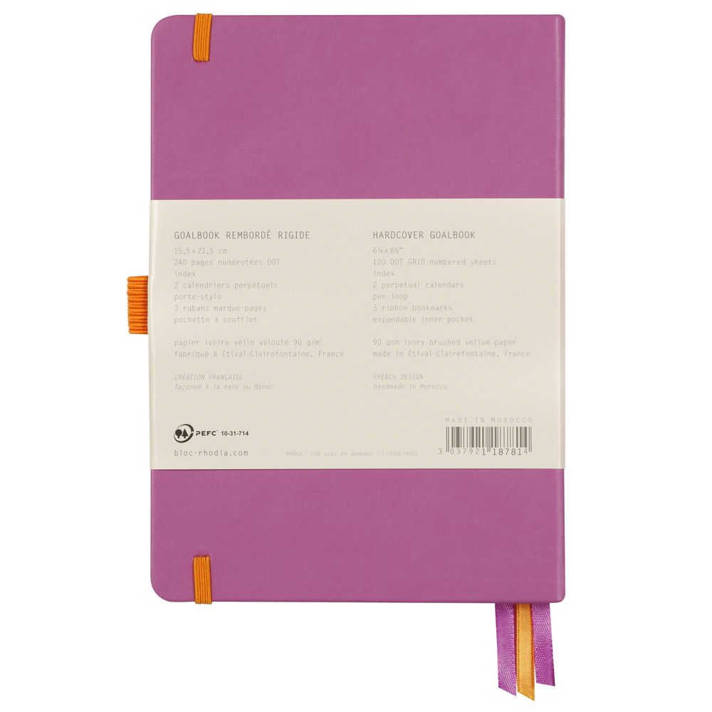 Caderno Goalbook Rhodia A5 Capa Dura Lilac