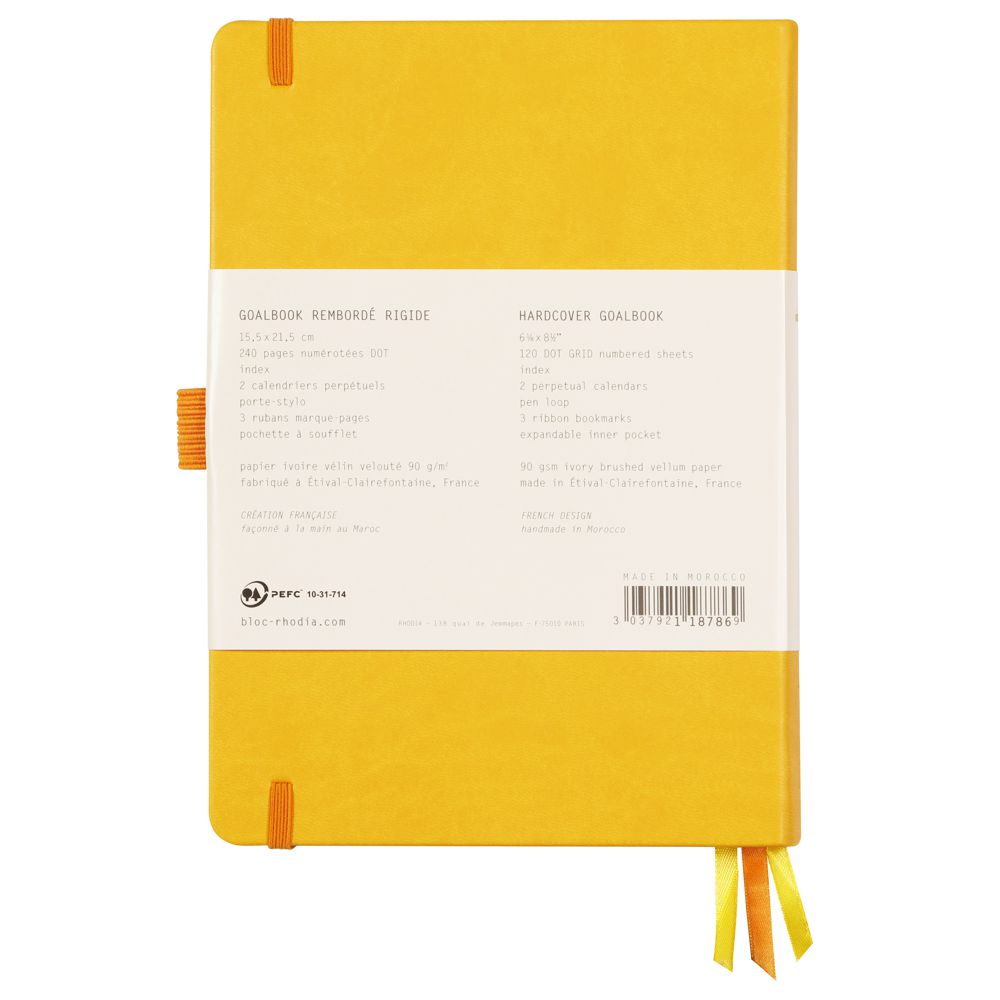 Caderno Goalbook Rhodia A5 Capa Dura Yellow