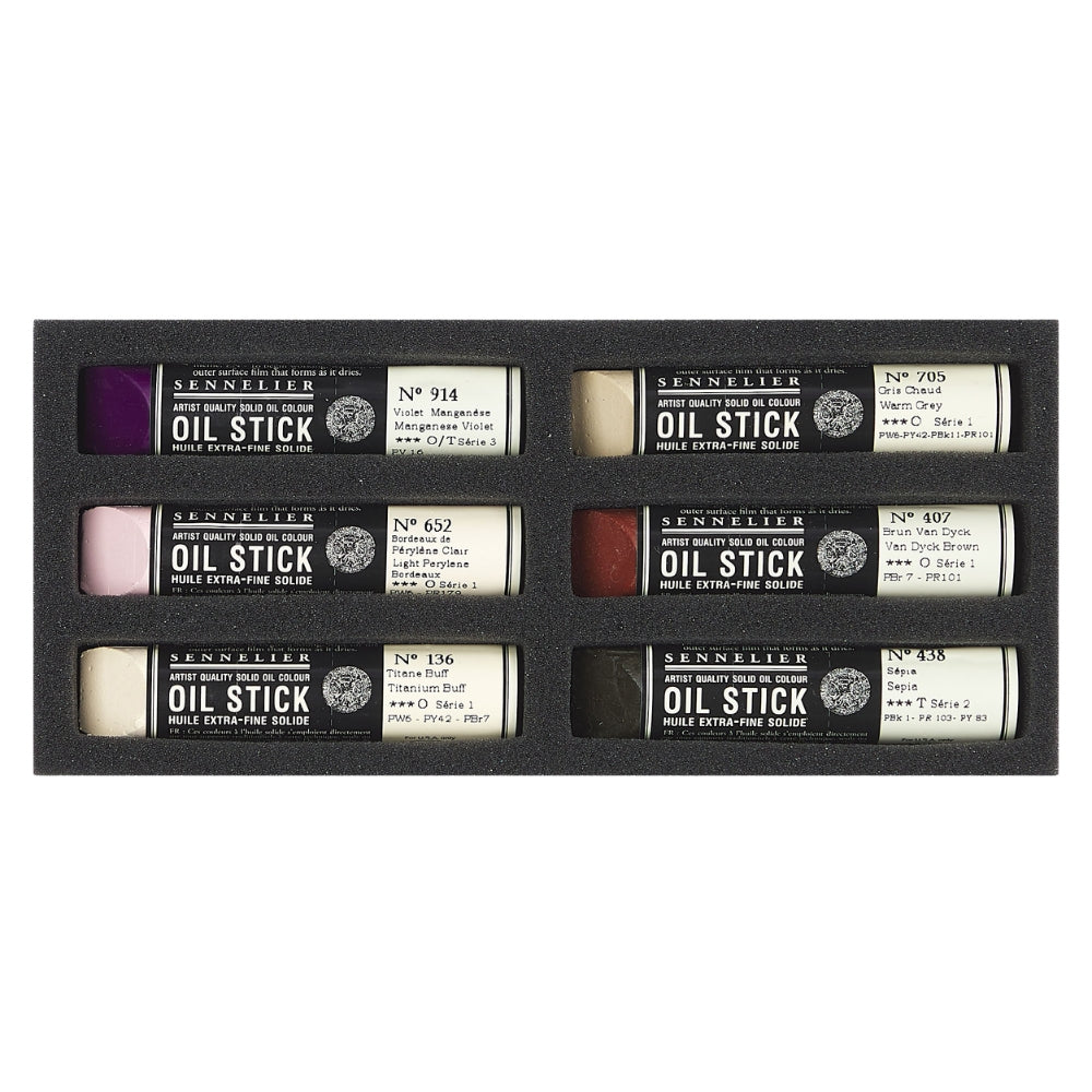 Bastão de Tinta Óleo Sennelier Extra Fine 06 Cores Dark Tones