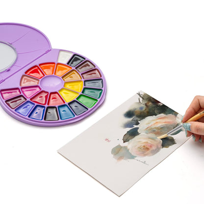 Aquarela Himi 24 Cores Úmidas