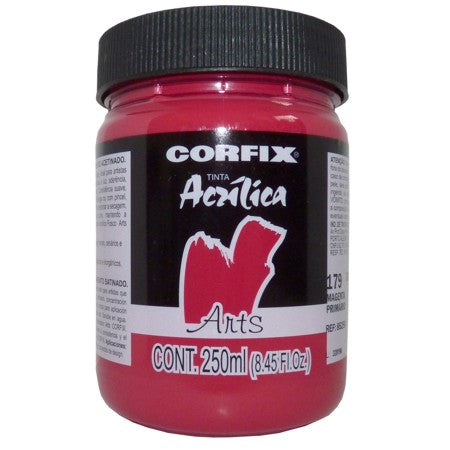 Tinta Acrílica Fosca Corfix Arts 250ml 179 Magenta Primário G1