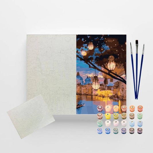 Conjunto Pintura Numerada Arte Terapia 40X50cm Venice