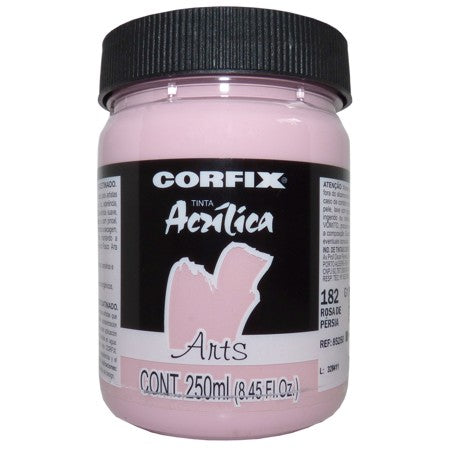 Tinta Acrílica Fosca Corfix Arts 250ml 182 Rosa de Pérsia G1
