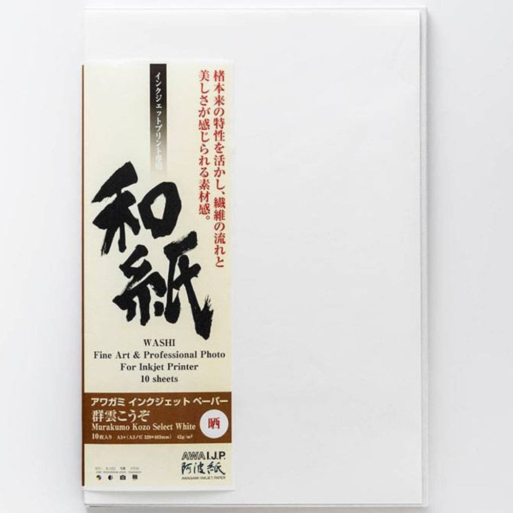 Papel Japonês Murakumo Kozo Awagami 42g/m² A3+ 10 Folhas