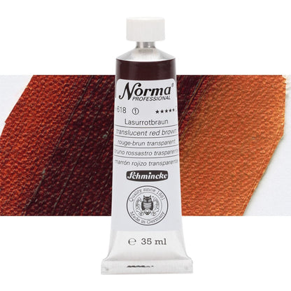 Tinta Óleo Schmincke Norma 35ml S1 618 Transp Red Brown