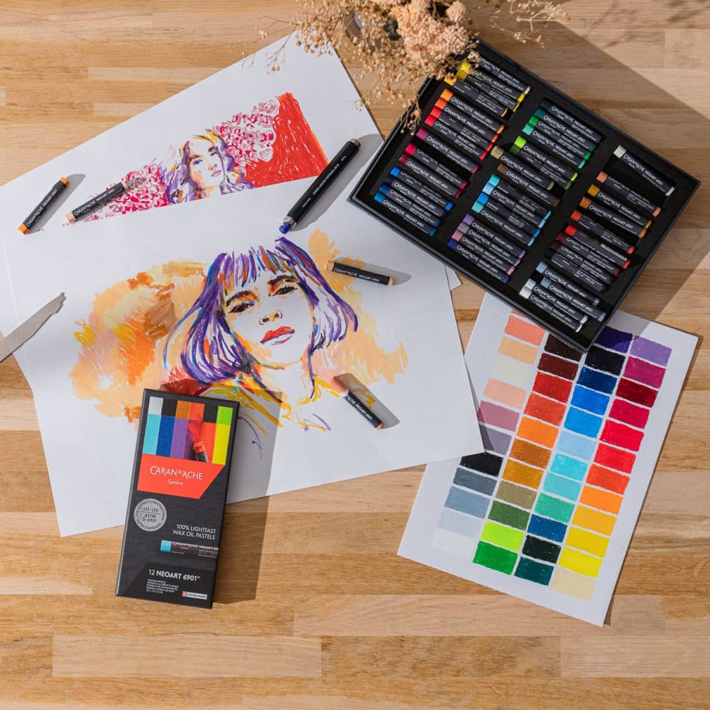 Pastel Neoart Caran d’Ache 6901 12 Cores