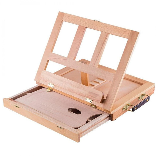 Maleta Cavalete de Madeira com Suporte Tipo Livro Sinoart