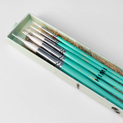 Kit De Pincéis Verde Himi Para Guache 5 Unidades
