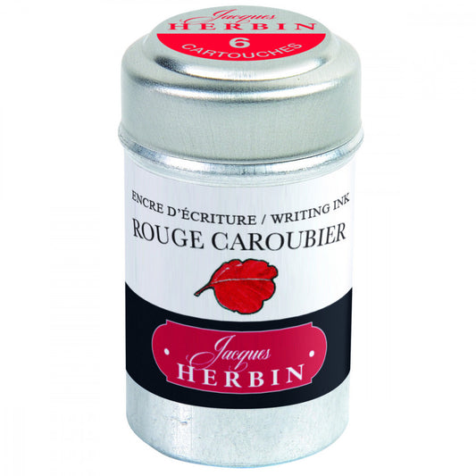 Cartucho Para Caneta Tinteiro Herbin Rouge Caroubier 6 Unidades