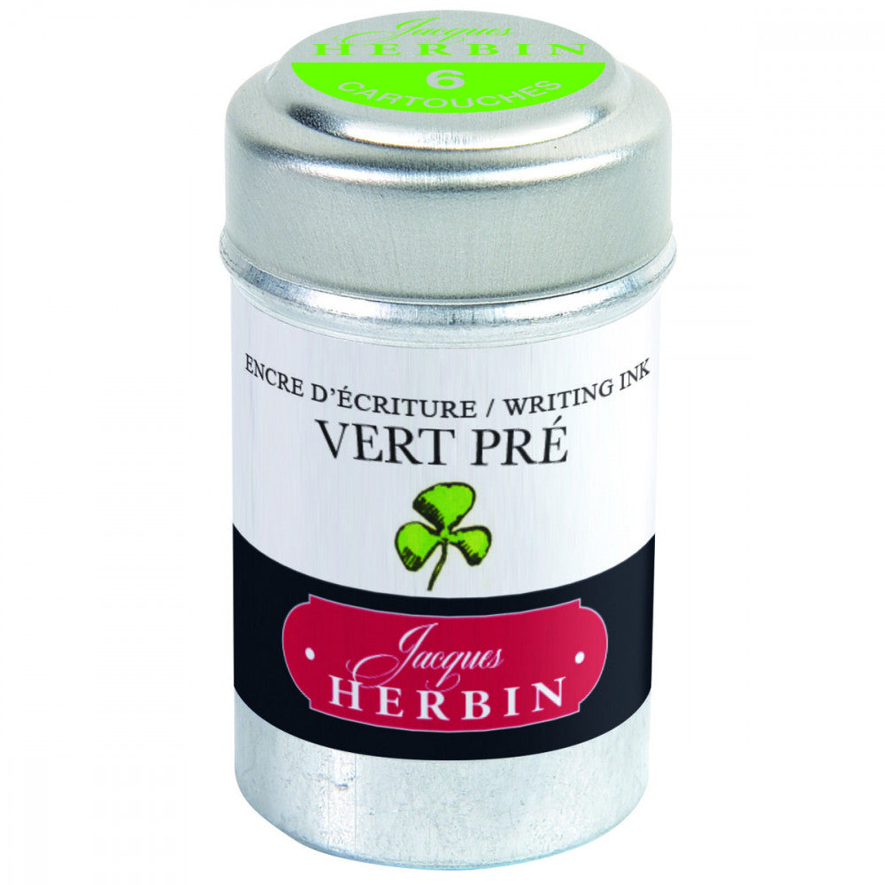 Cartucho Para Caneta Tinteiro Herbin Vert Pre 6 Unidades