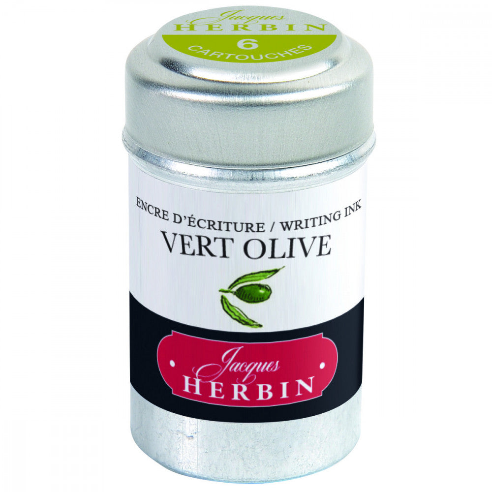 Cartucho Para Caneta Tinteiro Herbin Vert Olive 6 Unidades