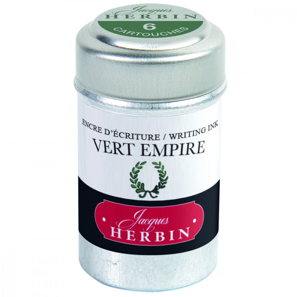 Cartucho Para Caneta Tinteiro Herbin Vert Empire 6 Unidades