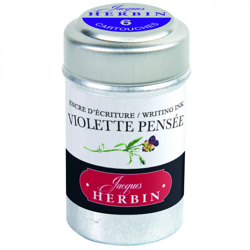 Cartucho Para Caneta Tinteiro Herbin Violette Pensee 6 Unidades