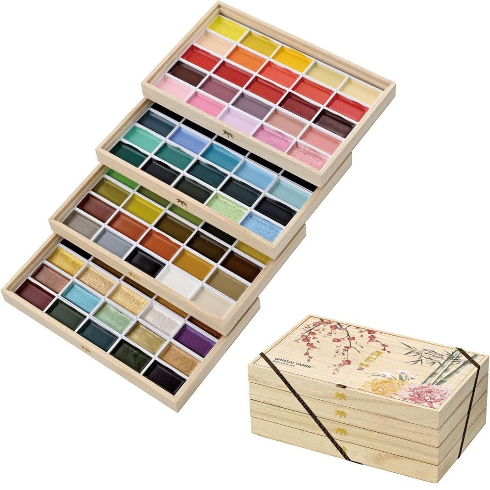 Aquarela Kuretake Gansai Tambi 100 Cores 4° Edição