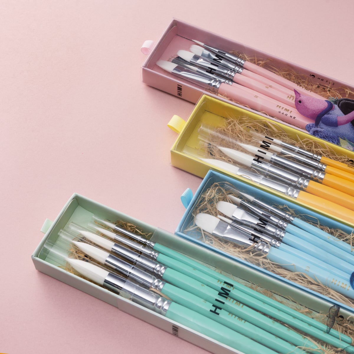 Kit De Pincéis Azul Himi Para Guache 5 Unidades