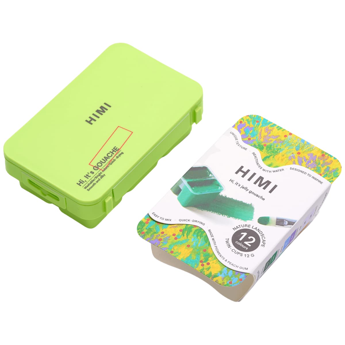 Tinta Guache Profissional Himi 12 Cores Natureza