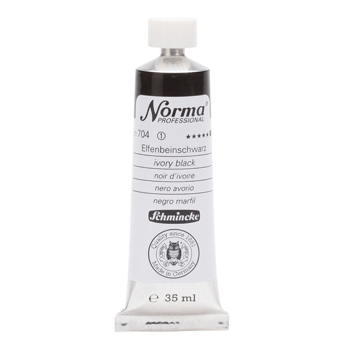 Tinta Óleo Schmincke Norma 35ml S1 704 Ivory Black