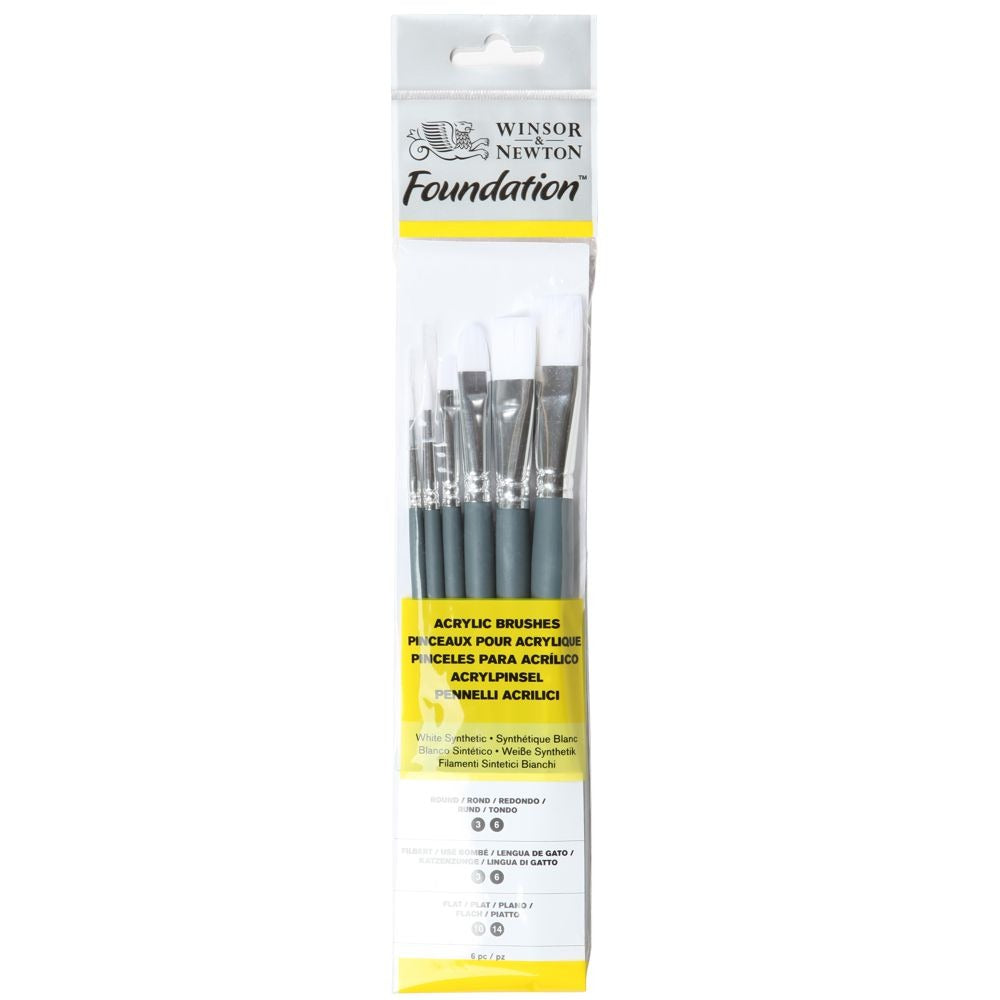 Kit Pincéis Winsor & Newton Foundation 6 Unidades 5295007