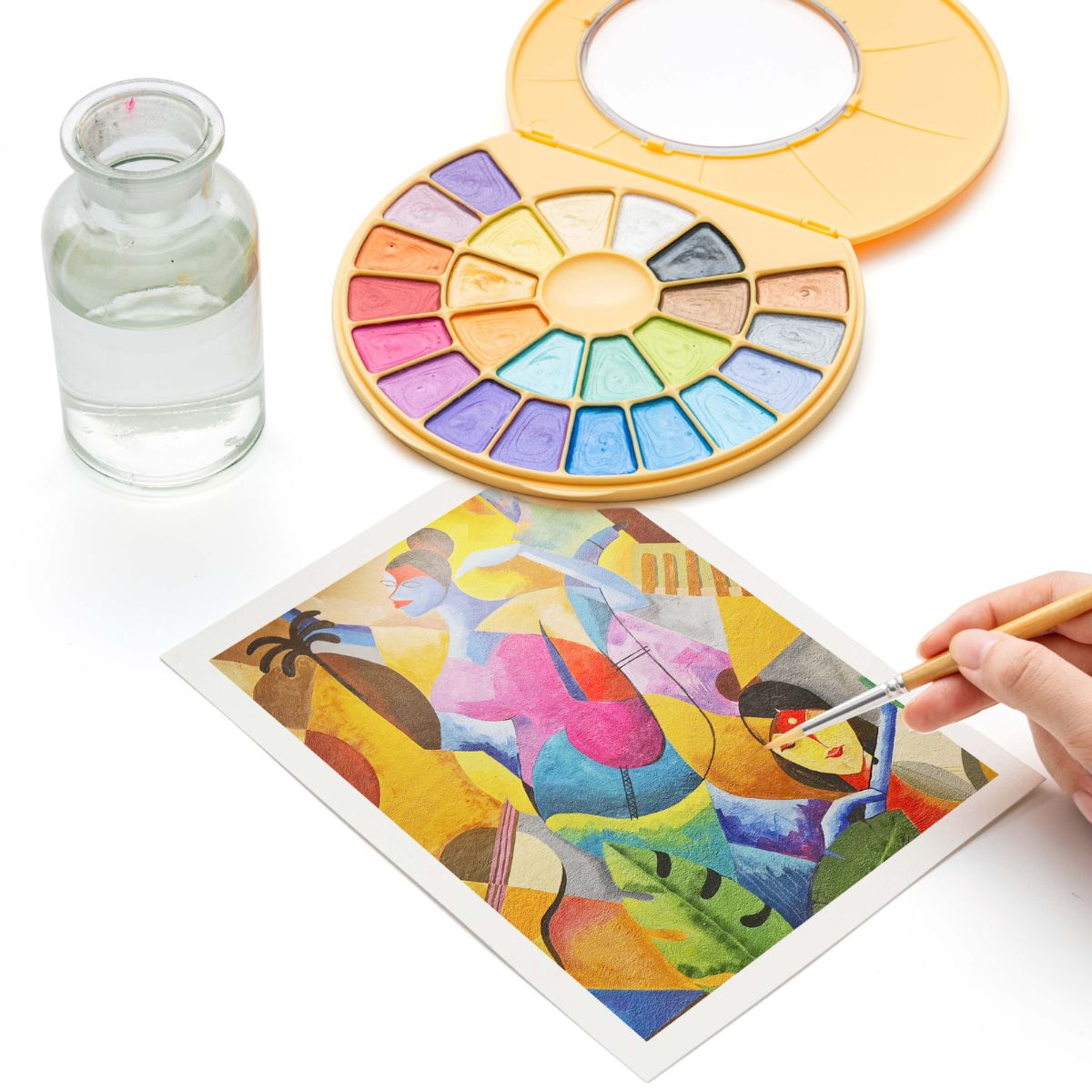Estojo Aquarela Himi 24 Cores Metálicas