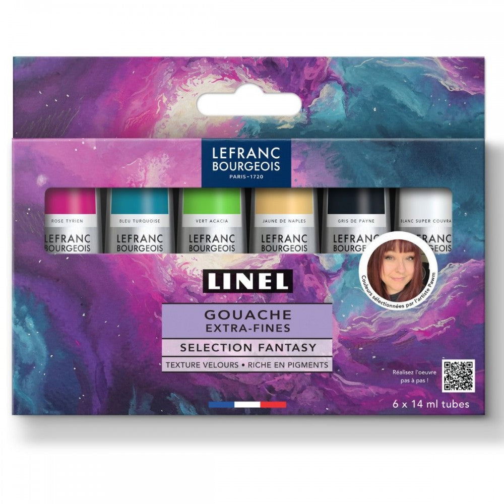 Estojo Tinta Guache LINEL Fantasy Lefranc & Bourgeois 06 Cores 14ml