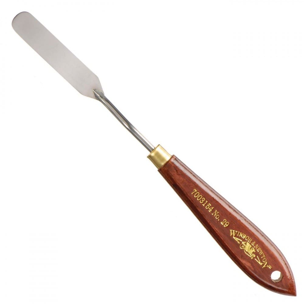 espátula de aço para pintura winsor & newton 29