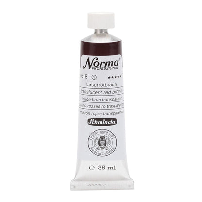 Tinta Óleo Schmincke Norma 35ml S1 618 Transp Red Brown