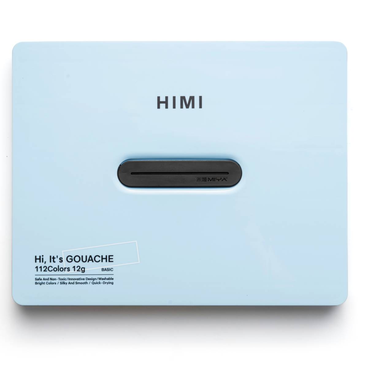 Estojo Azul C/ Tinta Guache Profissional Himi 112 Cores