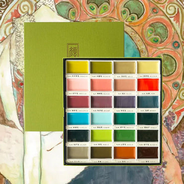 Aquarela Kuretake Gansai Tambi 24 Cores Art Nouveau