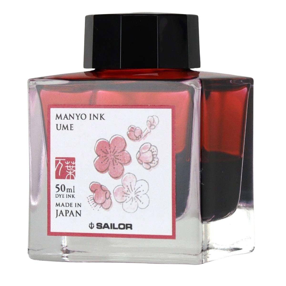 Tinta Para Caneta Tinteiro Sailor Manyo 50ml Ume