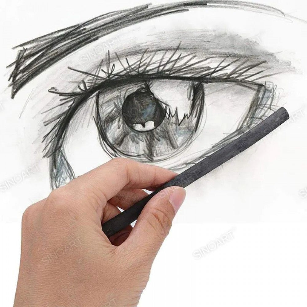 Carvão Para Desenho Artístico Sinoart Willow Vegetal 25 peças T0162