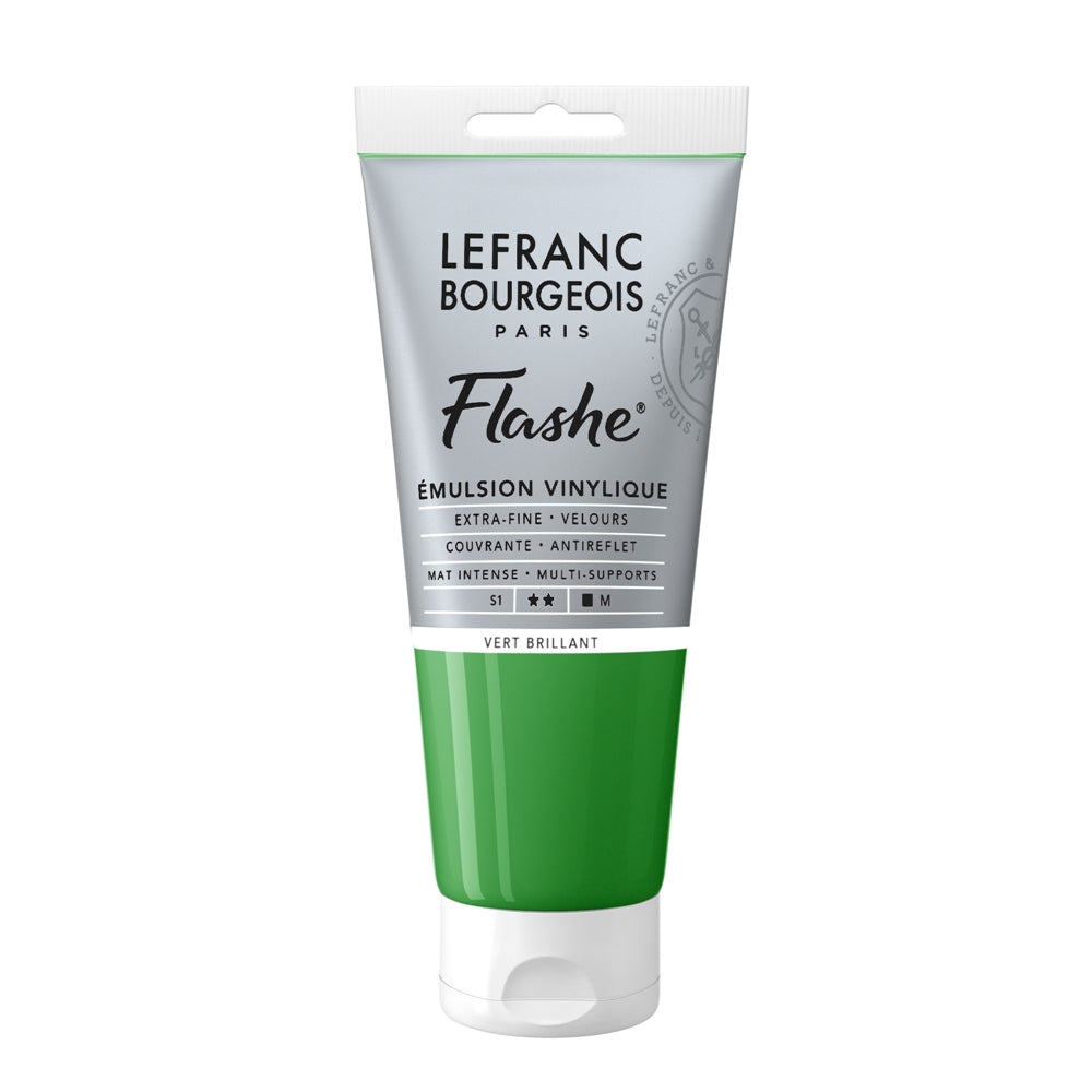 Tinta Acrílica Flashe Lefranc & Bourgeois 80ml S1 558 Brilliant Green