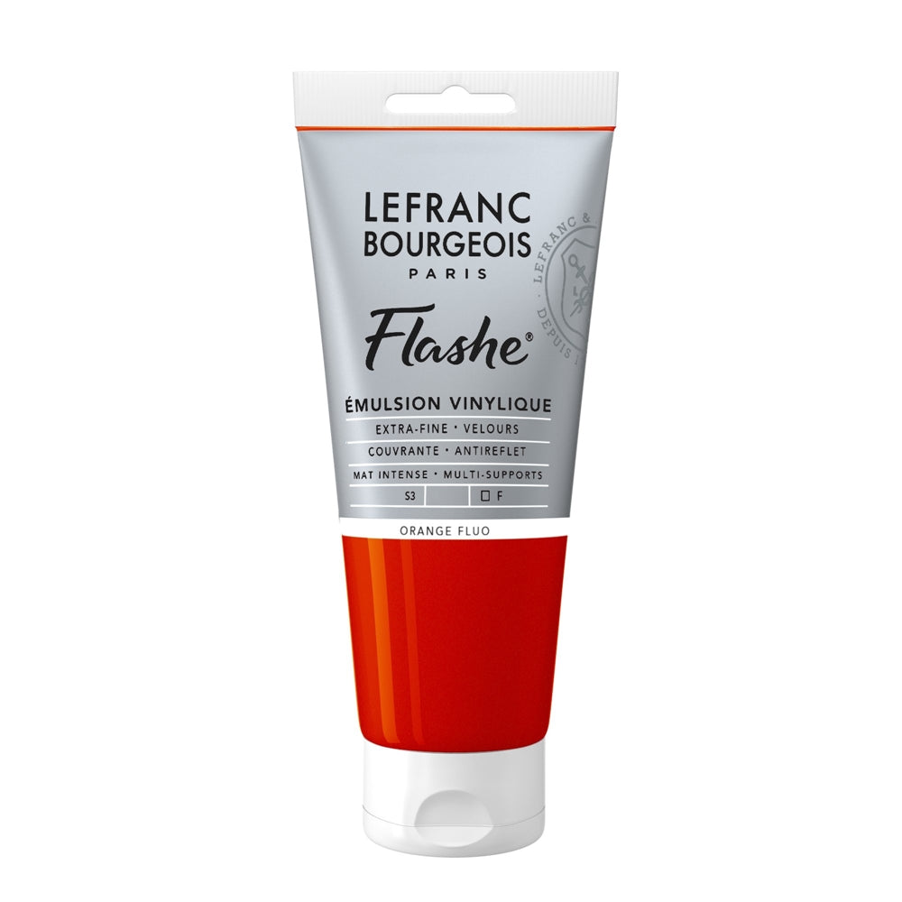 Tinta Acrílica Flashe Lefranc & Bourgeois 80ml S3 206 Fluorescent Orange
