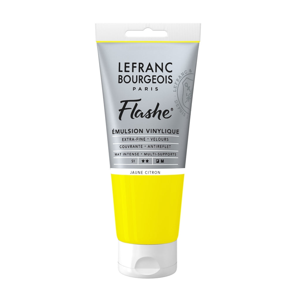 Tinta Acrílica Flashe Lefranc & Bourgeois 80ml S1 169 Lemon Yellow